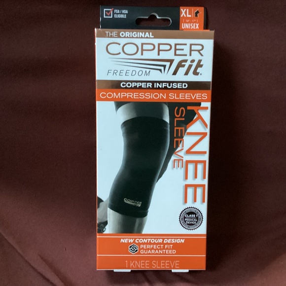 The Original Copper Fit Freedom Copper Infused Compression Knee Sleeve Size XL - Picture 1 of 5